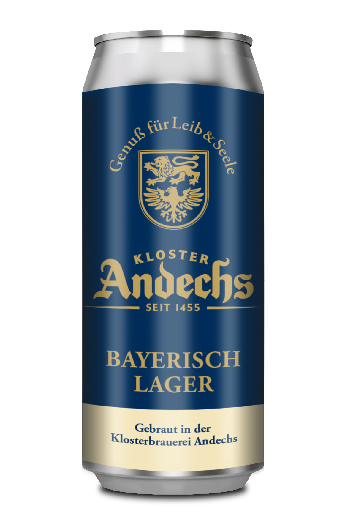 Andechs Bayerisch Lager in der blau-goldenen 0,5-Liter-Dose
